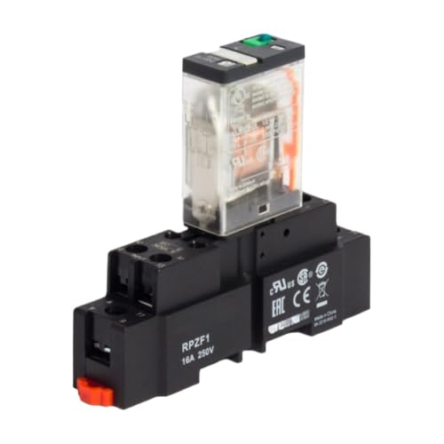 Relais intermédiaire RPM12BD avec embase RPZF1 15A bobine DC24V pour automatisme industriel