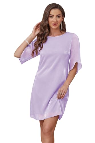 Image of RUMIA Womens Cocktail Dresses Flutter Sleeve Wedding Guest Dresses for Women 2026 Trendy