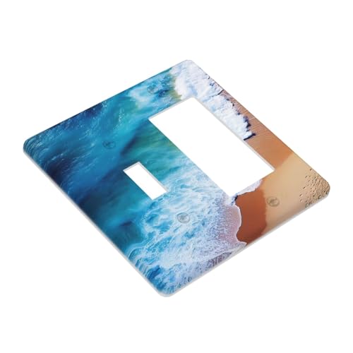 Placa decorativa de pared océano turquesa resistente con diseño de playa 4