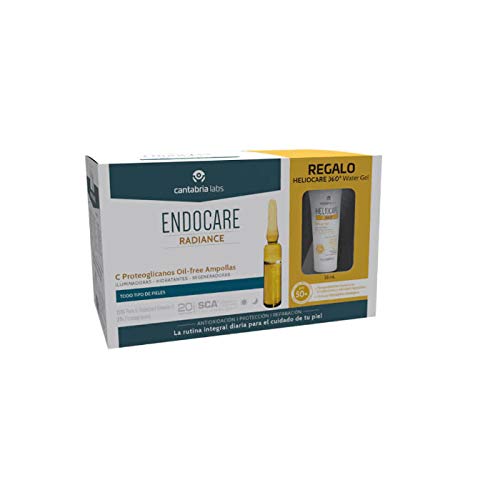Endocare Radiance C Proteoglicanos Oil-Free Ampollas, 30x2ml+REGALO Heliocare 360 Water Gel SPF50+, 15ml Cover