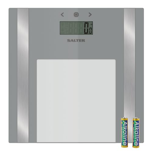 Salter 9158 SV3R Digital Glass Analyser Scale - Ultra Slim Bathroom Scale, Measure Weight, Body Fat, Water & BMI, 180KG Max Capacity, 8 User Memory, Athlete Mode, Includes Carpet Feet & Batteries Salter 9158 SV3R Digital Glass Analyser Scale - Ultra Slim Bathroom Scale, Measure Weight, Body Fat, Water & BMI, 180KG Max Capacity, 8 User Memory, Athlete Mode, Includes Carpet Feet & Batteries
