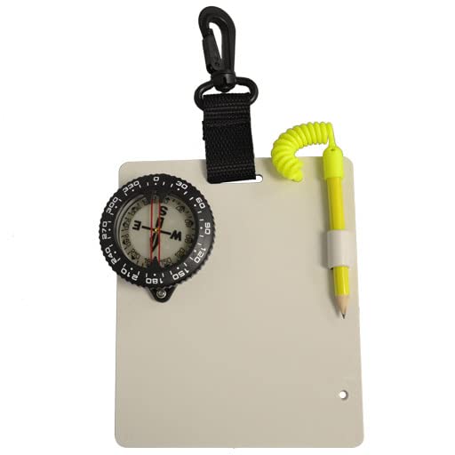 Placa para buceo con brújula y clip 5x5.9 pulg miniatura 1