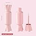 RONRONS 12 Pack Empty Lip Gloss Tube Candy Shape Plastic Lip Balm Containers Refillable DIY Cosmetics Reusable Sample Bottles,Clear