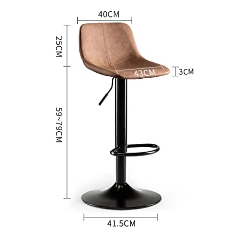 Chaises de bar réglables en hauteur avec dossier ergonomique - 2