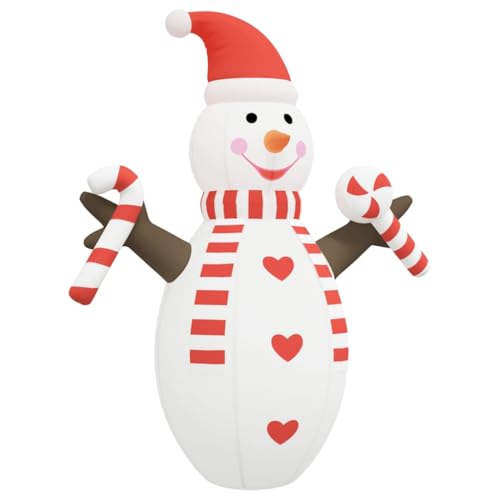 Bonhomme de neige gonflable Noël 630 cm en tissu Oxford résistant à gonflage rapide - 2