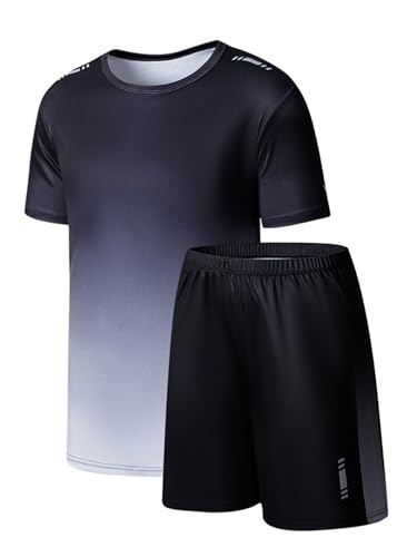 Jugaoge Kids Boys Quick Dry Short Sleeve Tshirts And Shorts Set Football Sport Training Uniform Sportwear