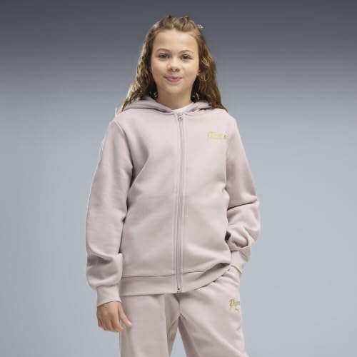 PUMA Ensemble de survêtement zippé Essentials Script Enfant et Adolescent 164, Misty Pink