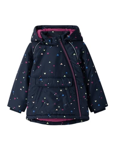 NAME IT NMFMICCO Jacket AOP2 Chaqueta Acolchada, Dark Sapphire, 104 para Niñas