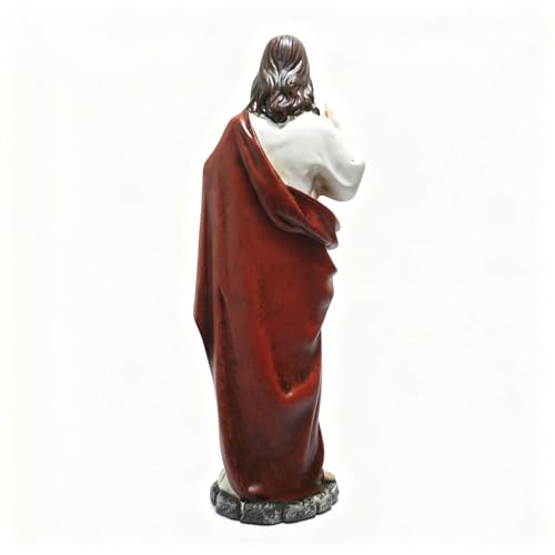 Estatua Sagrado Corazón de Jesús 6 pulgadas Resina miniatura 4