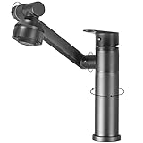 FEETE 1080 Degree Swivel Faucet, Bathroom Sink Faucet w/Big Angle Rotate Spray, Multifunctional 2 Water Mode Robotic Arm Faucet w/Water Gloss, Kitchen Sink Faucet for Bathroom, Kitchen (Grey)