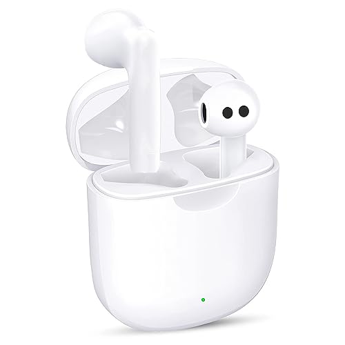ETRSAIRL Ear Buds Wireless Earbuds, Headphones Bluetooth, Earphones in-Ear Built-in Mic, IPX7 Waterproof with Charging Case, for Sports Work(White)
