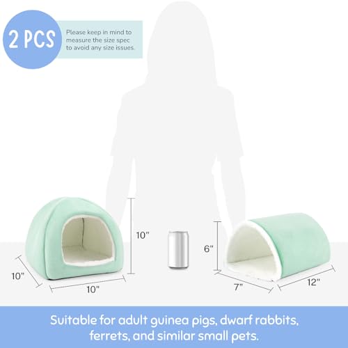 Tierecare Conjunto de esconderijo e túnel para porquinhos-da-índia tierecare, cama de pelúcia macia