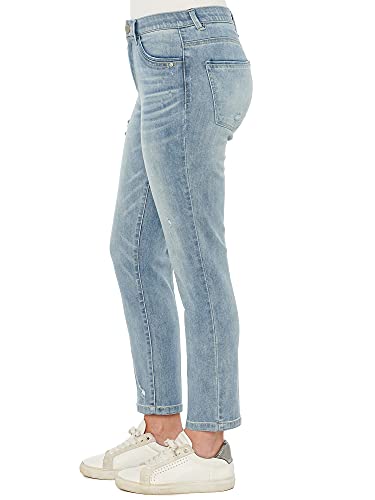 Democracy Womens Democracy Women's "Ab"Solution Vintage Skinny Jeans, Light Blue Vintage, 12 Us #TOP2