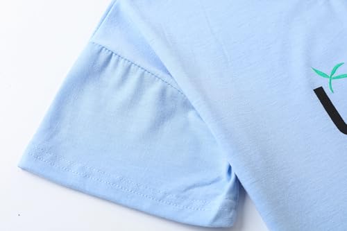 Kids Girls Pajama Sets Summer Short Sleeve With Shorts And Pants 3PCS Sleepwear Cute Cartoon Loungewear 6 to 17 Years4