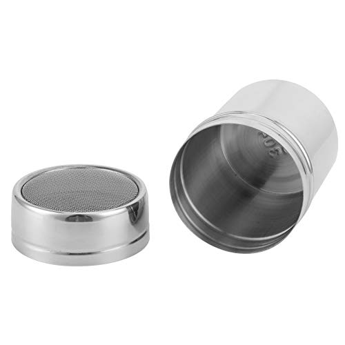 Irfora Stainless Steel Powder Dredger, Mesh Powder Shaker for Chocolate, Coffee, Salt, with Cover, Kitchen Baking Cooking (L) - Image 4