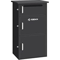 宅配ボックス 宅配BOX 防水 屋外 大容量 ポスト付き 郵便受け　グレー Amazon.co.jp: 郵便ポスト 宅配ボックス 宅配box 戸建て用 大