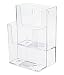 Source One LLC 4-Inch Wide 2 Tier Trifold Brochure Holder, Clear (2TTriFold)