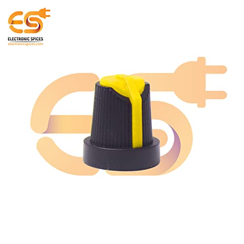 Image of Electronic Spices 47k 6Pin Dual Potentiometer Volume Pot 47K with Knob for Multiple Applications (4Pcs Each)