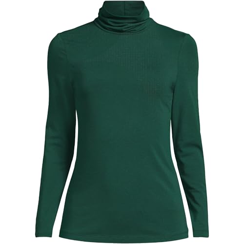Image of Lands' End Lightweight Jersey Long Sleeve Turtleneck