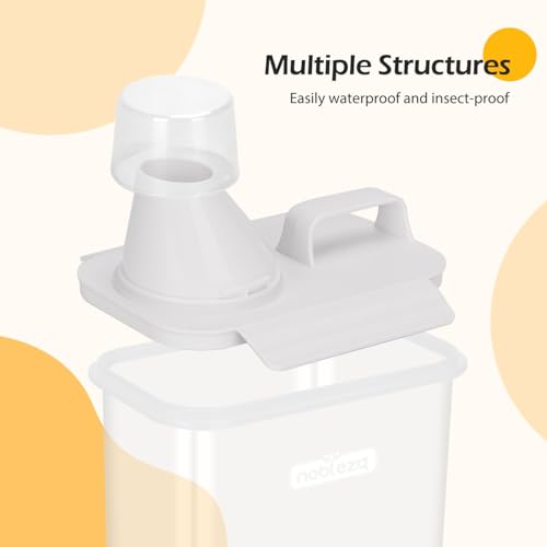 Nobleza Futterbehälter für Haustiere, Behälter für Haustiere Futter, 2.5L Futtertonne Hund mit Messbecher, für Hundefutter, Katzenfutter, Getreide, Körner, Reis