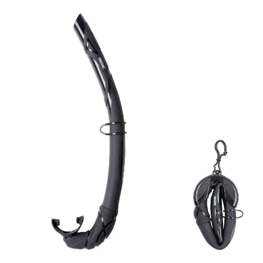 SEAC Turtle Snorkel Pieghevole per Pesca Subacquea in Apnea in Silicone Ipoallergenico, Guscio Porta Snorkel con Moschettone Unisex Adulto Nero Standard