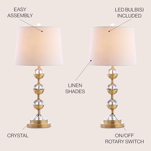 Lámparas de mesa de noche LED cristal dorado jaspeado miniatura 3