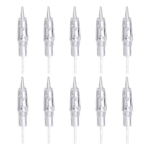 Charme Princesse Permanent Needles Makeup Eyebrow Needles Agujas Permanentes Maquillaje Agujas para Cejas Agujas de Tatuaje de Maquillaje 1R/1P 10 Pcs/Set(EN51-1R)