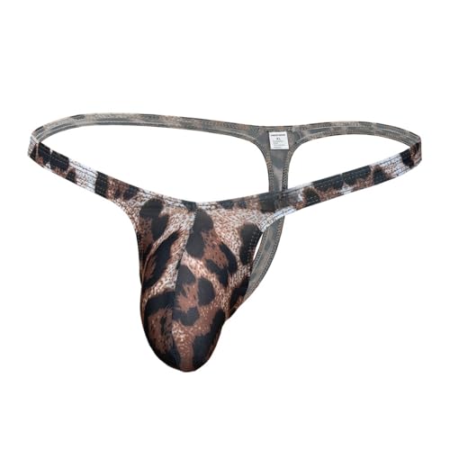 Men's Leopard Print Thong Ice Silk| Fashionable Print, Stretchy Fabric, Sexy Wild Charm3