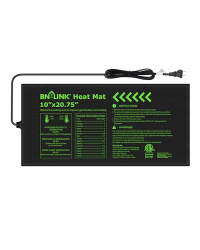 BN-LINK Durable Seedling Heat Mat for Seed Starting 10' x 20.75', Waterproof Warming Mat Plant Heating Pad for Seed Germination, Indoor Growing, Hydroponic, Greenhouse, ETL Listed