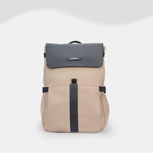Image of Assembly Kairo 23L Laptop Backpack for Men Women 15.6 Inch Premium PU Leather Office Travel Bag with Tablet Compartment