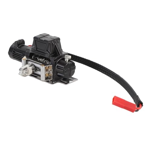 Bnineteenteam Cabrestante RC Cabrestante de Simulación de Metal para Coche Trepador de Escala 1/10 SCX10 con Kit de Control Remoto Inalámbrico de Doble Motor Experiencia RC Mejorada (BLACK)