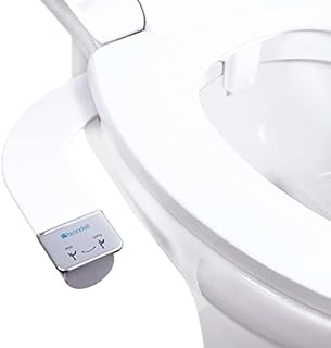 Brondell Bidet – Thinline Dual Nozzle SimpleSpa SS-250 Fresh Water Spray Non-Electric Bidet Toilet Attachment in White with SafeCore Internal Valve and Nozzle Guard