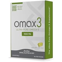 Omax3 Ultra - Pure Omega 3 Fish Oil Pills 1500 MG EPA DHA - Omega3 Fatty Acid Supplements Muscle & Joint- Gluten Free, Wild Caught, Non GMO, 30-Day Supply Blister Packed 1 Box