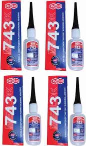 METLOK 743 Single Component Instant Bonding Adhesive, 20g Pack of 4