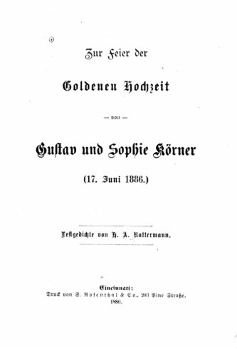 Zur Feier Der Goldenen Hochzeit (1886)