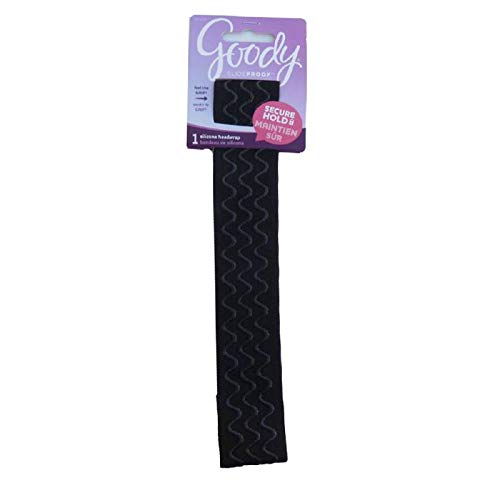 Goody1941952 Slideproof Extra Wide Triple Wave Head Wrap, Black, 1 Units