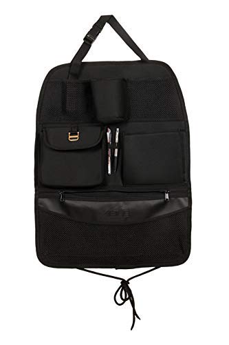 Able Black Car Back Seat Organizer with Multi Pocket Storage for Mahindra Scorpio New