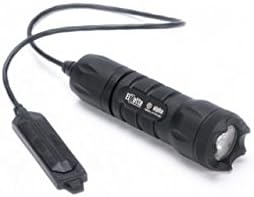 Elzetta A316 Alpha 1-Cell Flashlight with Crenellated Bezel Ring, Standard Lens, Remote Tape Switch with 12" Cable