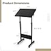 Joyoolife Mobile Podium, Adjustable Standing Desk with Caster Wheels, Adjustable Height 360° Swivel Desktop, Versatile Podium Laptop Desk Stand Up Desk Easel Presentation Lectern (Black)