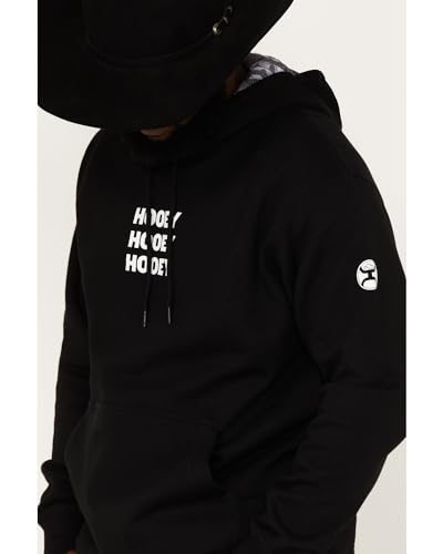 HOOEY Men's Tres Logo Hooded Sweatshirt Black X- US3