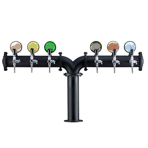 LBMED 6//8 Faucet Beer Tower, Portable Beer Tap Dispenser with LED Light Liquor Sign, 360° Cycle Constant Temperature Protection and 1-3 Months Stays Fresh, Delicate Rich Taste, for Restaurant, Bar