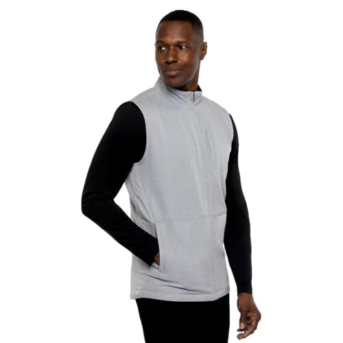 TravisMathew Men's Local Secret Vest, Heather Sleet