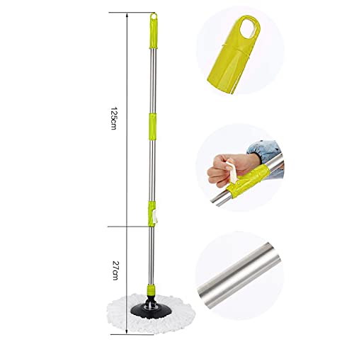 Home Spin Mop Pole Handle And Head Replacement 360 Rotating Mop Cleaning Tool Accessories For Home Office Bedroom #TOP2