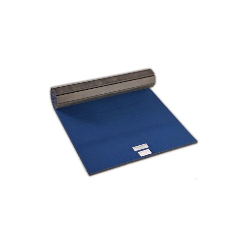 Dollamur 5'x10'x1-3/8' Gymnastics Mat, Blue, Carpeted Mat for Tumbling and Cheerleading,...