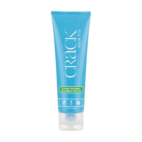 Crack Hair Fix Air Dry Cream - Multi-Tasking Anti-Frizz Leave-In Styling Balm with Protection from Humidity Chlorine Heat Treatments & Sun 3 oz