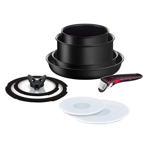 Batería de cocina Ingenio IH Negro Unlimited Tefal – Tious luces + inducción – L3889992