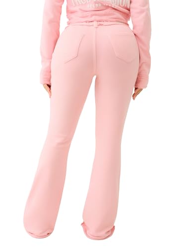 True Religion Women's Raw Edge Big T Bootcut Pants | Distressed Denim with Contrast Stitching4