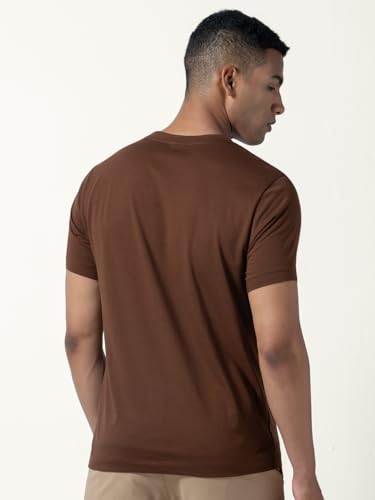 Image of DAMENSCH Regular Fit Cotton Blend Tshirt Half Sleeve Crew Neck Comfortable Casual Lightweight Premium Vortex Elemental Breeeze Tshirts for Men Pack of 1