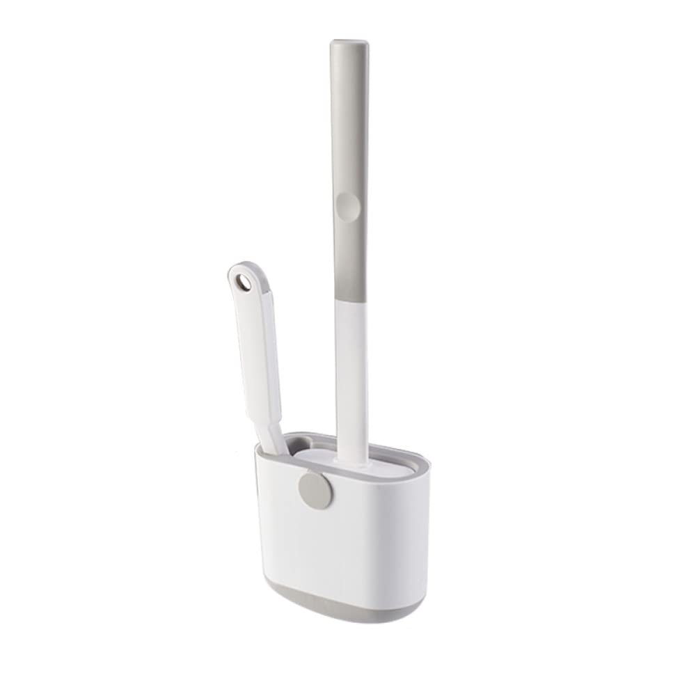Scopino per WC in silicone con supporto da parete, setole in TPR per una pulizia profonda e design ergonomico, salvaspazio, manico antiscivolo, ideale per uso domestico e bagno