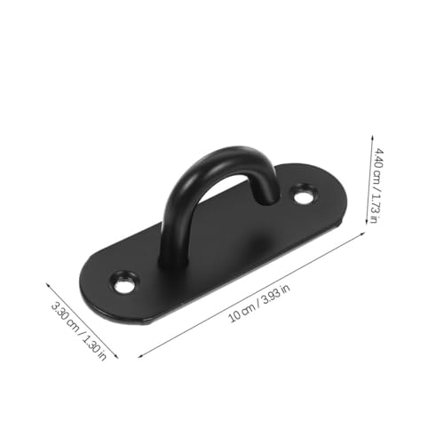 HEMOTON 4stücke Wandmontierter Widerstandsband Edelstahl Schwerlast-Haken Für Fitnessgeräte Gymnastik Und Yoga Einfache Installation Mit Großem Öffnungsdesign Stilvoller Schwarzer Look